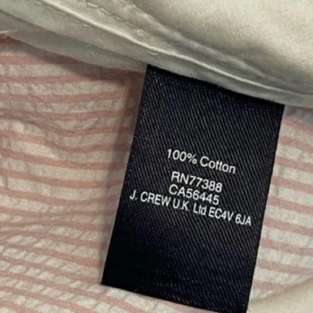 J.Crew Rivington Seersucker Shorts Men’s 29 Pink White Stripe Preppy Coastal